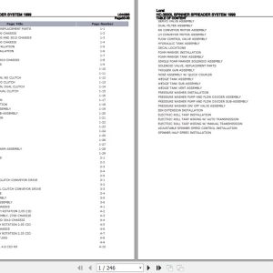 Loral Spinner Spreader System HC 3000L Parts Catalog L044293 1