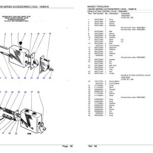 Massey Ferguson 100 200 Series Accessories 1333 Parts Catalog 1646016 1