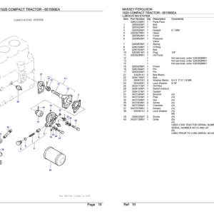Massey Ferguson 1020 Compact Tractor Parts Catalog 651506EA 1