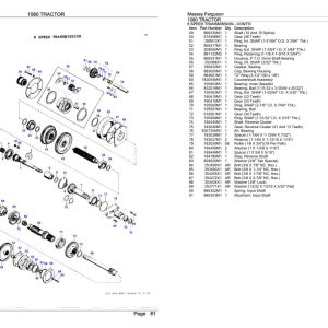 Massey Ferguson 1080 Tractor Parts Catalog 651260 1