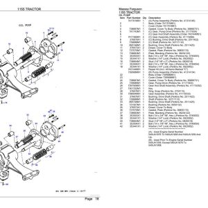 Massey Ferguson 1155 Tractor Parts Catalog 651328 1