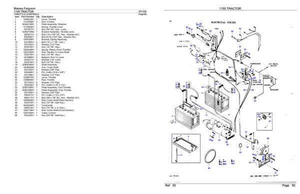 Massey Ferguson 1155 Tractor Parts Catalog 651328 2