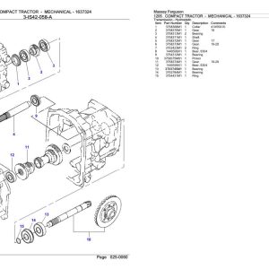 Massey Ferguson 1205 Compact Tractor Mechanical Parts Catalog 1637324 1