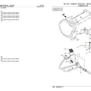 Massey Ferguson 1215 Compact Tractor Mechanical Parts Catalog 1637325 1
