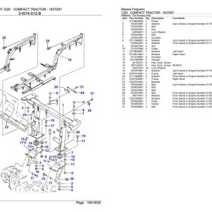 Massey Ferguson 1220 Compact Tractor Parts Catalog 1637267 1