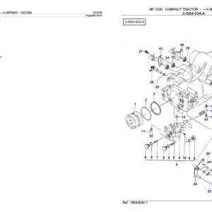 Massey Ferguson 1230 Compact Tractor Parts Catalog 1637268 1
