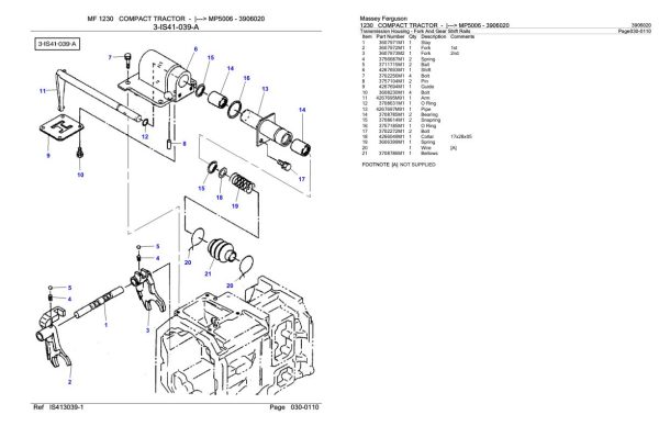 Massey Ferguson 1230 Compact Tractor Parts Catalog 3906020 1