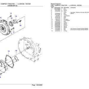 Massey Ferguson 1250 Compact Tractor Parts Catalog 1637261 1