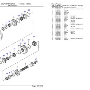 Massey Ferguson 1260 Compact Tractor Parts Catalog 1637263 1