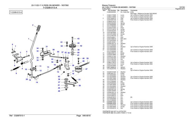 Massey Ferguson 22 11 and 22 11 H Ride On Mower Parts Catalog 1637392 2