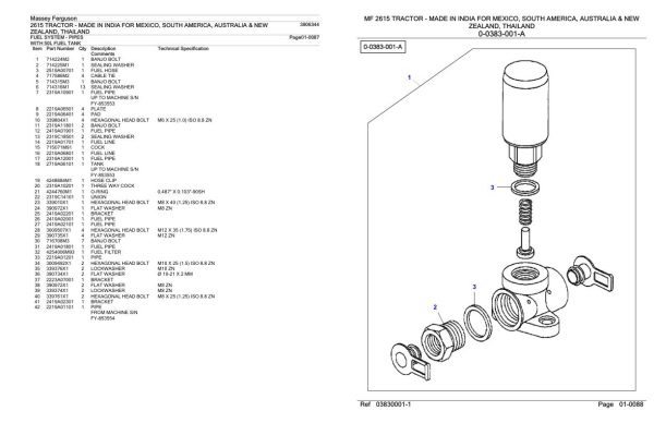 Massey Ferguson 2615 Tractor Parts Catalog 3906344 2