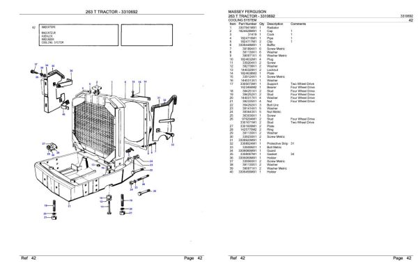 Massey Ferguson 263 T Tractor Parts Catalog 3310692 2