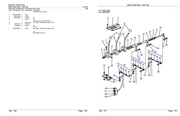 Massey Ferguson 2645 Tractor Parts Catalog 1637158 2