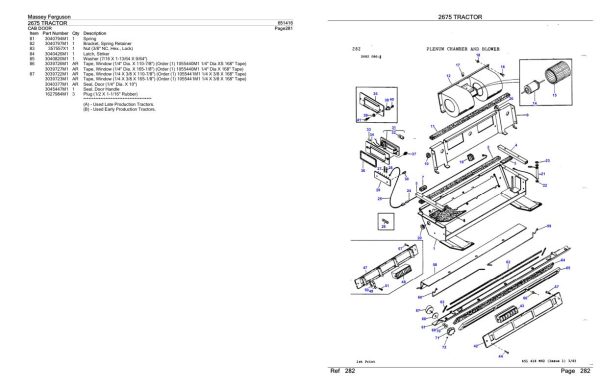 Massey Ferguson 2675 Tractor Parts Catalog 651416 2