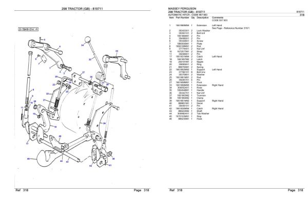 Massey Ferguson 298 Tractor Parts Catalog 819711 2