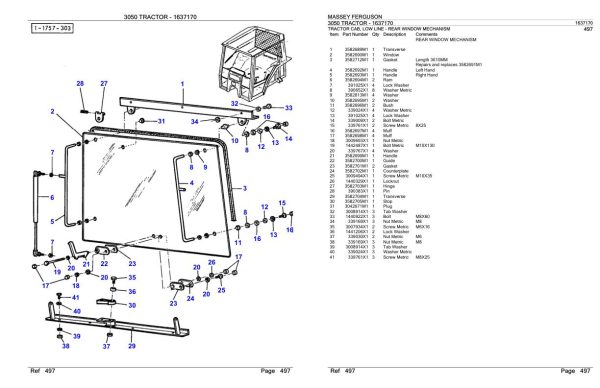 Massey Ferguson 3050 Tractor Parts Catalog 1637170 1