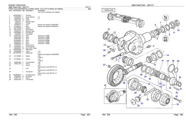 Massey Ferguson 3060 Tractor Parts Catalog 1637171 2