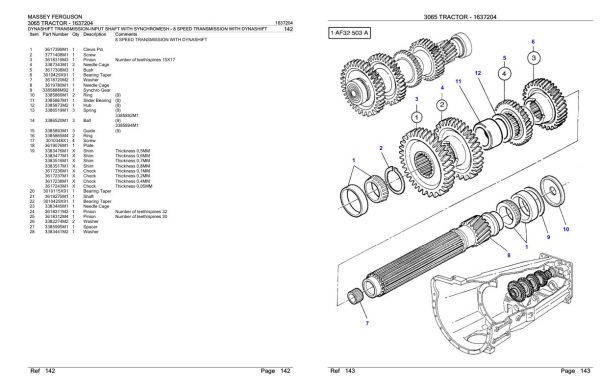 Massey Ferguson 3065 Tractor Parts Catalog 1637204 1