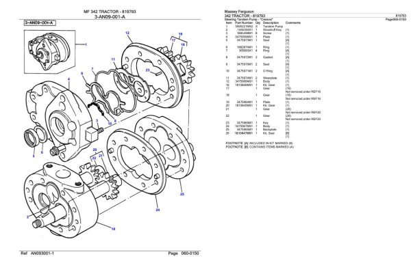 Massey Ferguson 342 Tractor Parts Catalog 819793 1