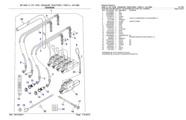 Massey Ferguson 3455 C CF CFM Crawler Tractor Parts Catalog 4217085 1