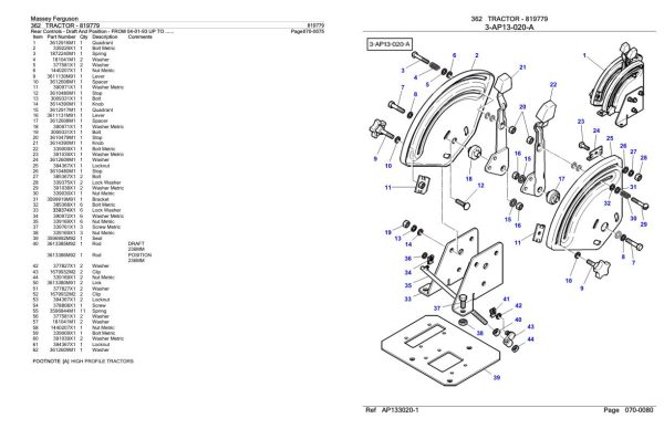 Massey Ferguson 362 Tractor Parts Catalog 819779 2
