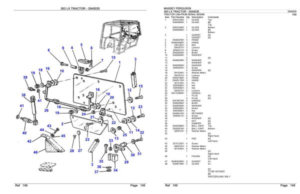 Massey Ferguson 363 Tractor Parts Catalog 3540035 2