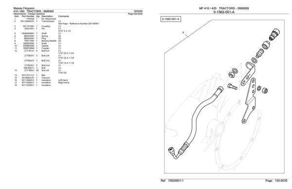 Massey Ferguson 410 420 Tractor Parts Catalog 3906069 2