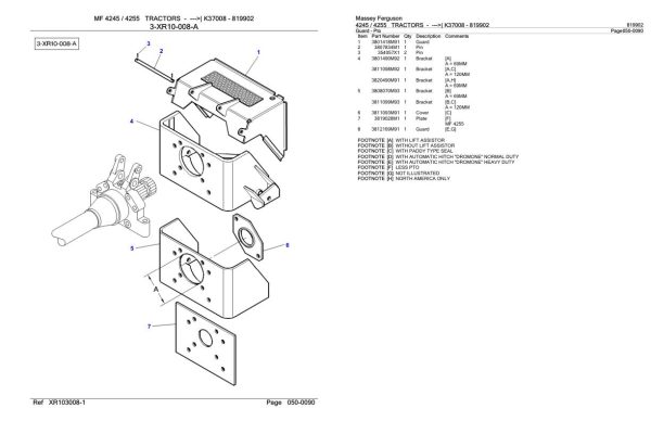 Massey Ferguson 4245 4255 Tractor Parts Catalog 819902 1