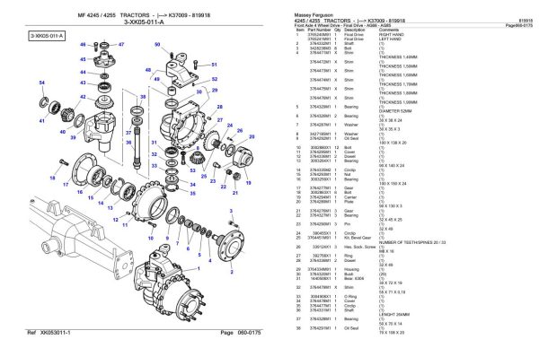 Massey Ferguson 4245 4255 Tractor Parts Catalog 819918 1