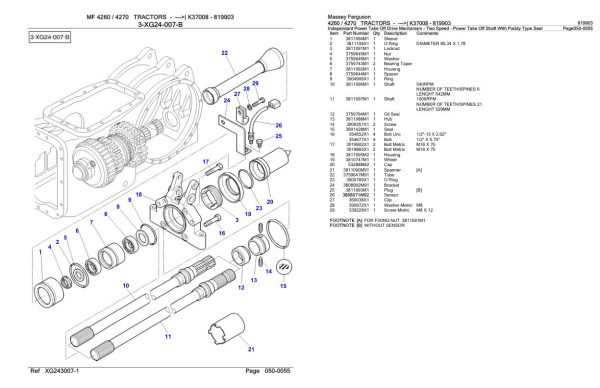 Massey Ferguson 4260 4270 Tractor Parts Catalog 819903 2