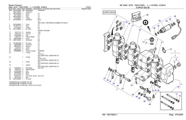Massey Ferguson 4260 4270 Tractor Parts Catalog 819919 1
