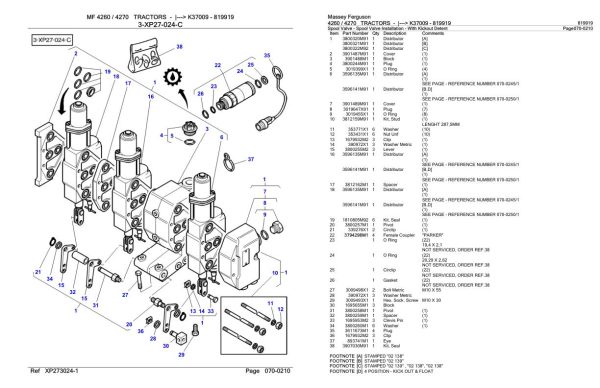 Massey Ferguson 4260 4270 Tractor Parts Catalog 819919 2