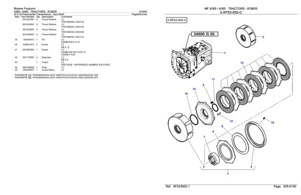 Massey Ferguson 4265 4365 Tractor Parts Catalog 819935 1