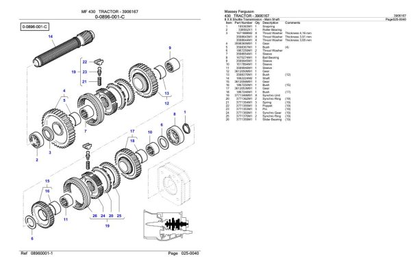 Massey Ferguson 430 Tractor Parts Catalog 3906167 1
