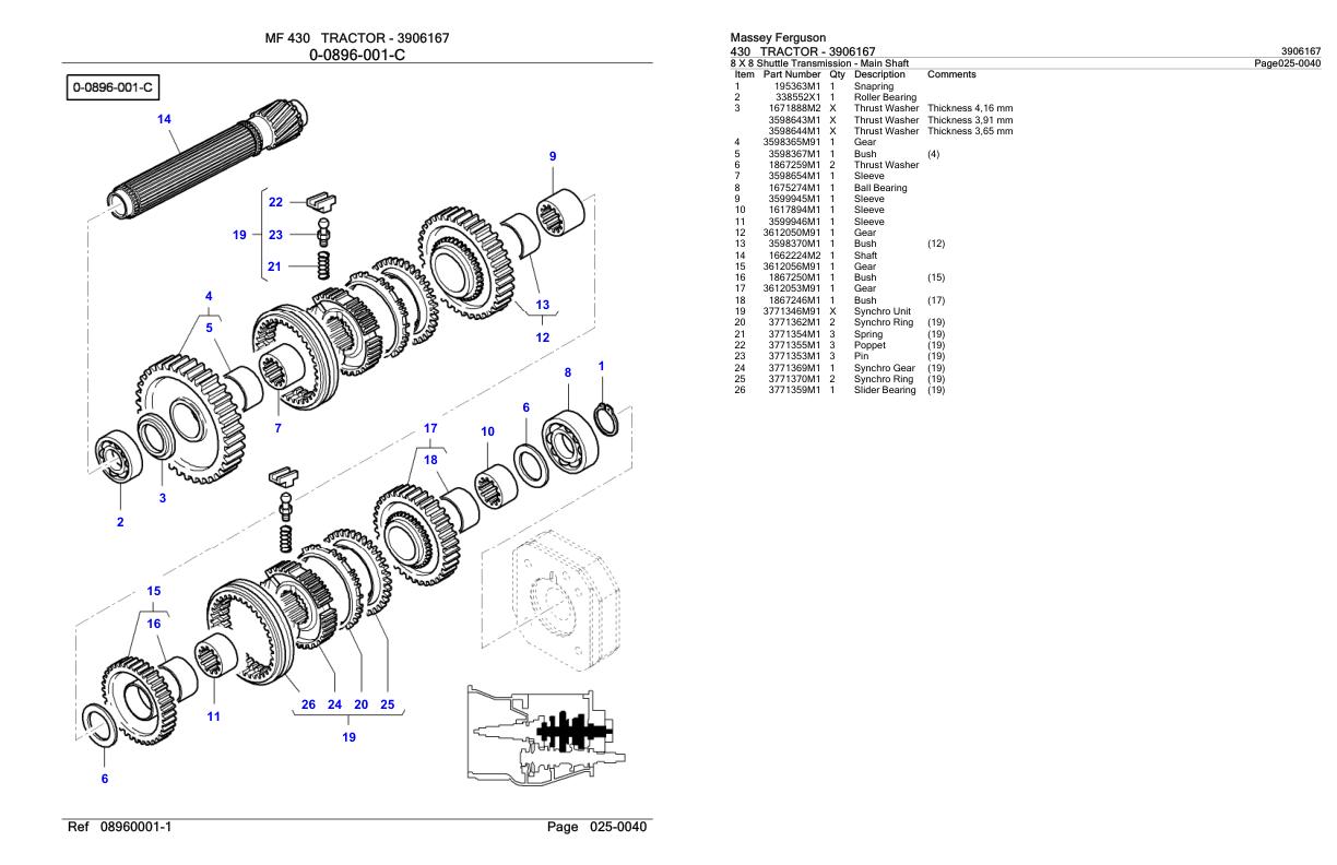 Massey Ferguson 430 Tractor Parts Catalog 3906167 1