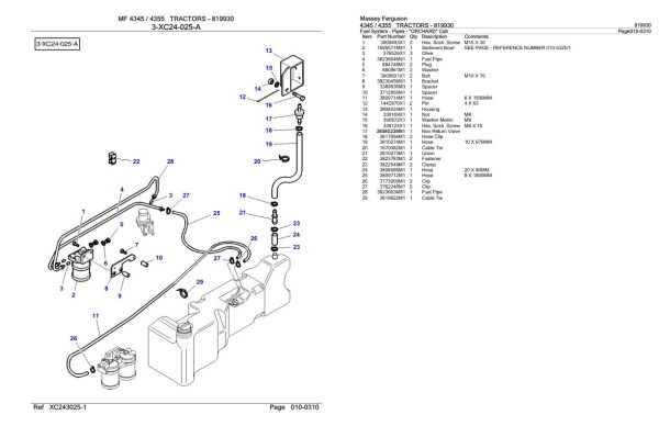 Massey Ferguson 4345 4355 Tractor Parts Catalog 819930 2