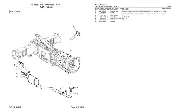 Massey Ferguson 4360 4370 Tractor Parts Catalog 819931 1