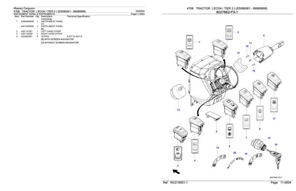 Massey Ferguson 4708 Tractor Parts Catalog 6246200 2