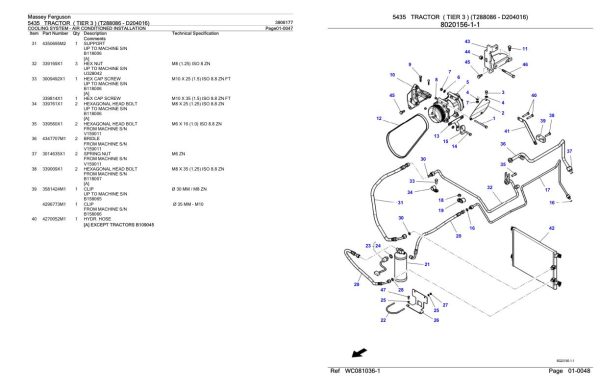 Massey Ferguson 5435 Tractor Parts Catalog 3906177 1