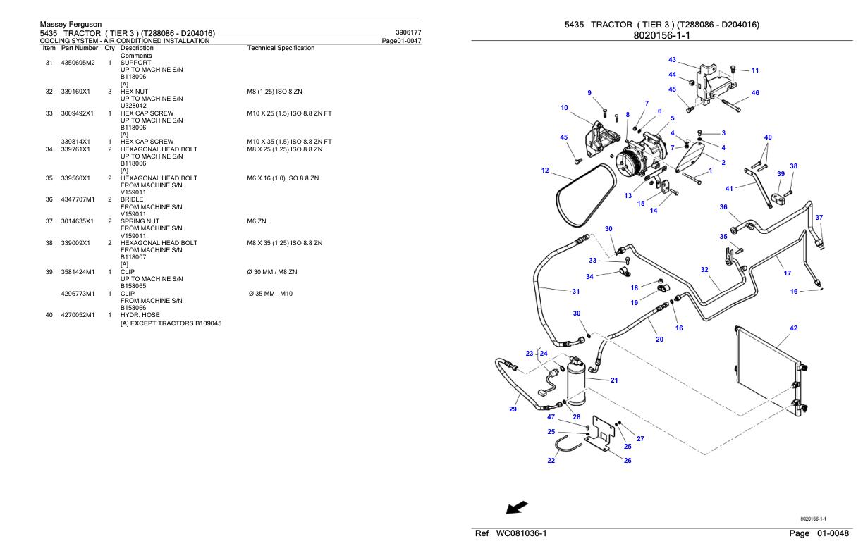 Massey Ferguson 5435 Tractor Parts Catalog 3906177 1