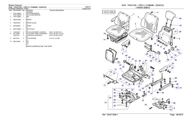 Massey Ferguson 5435 Tractor Parts Catalog 3906177 2