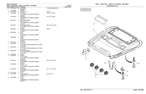 Massey Ferguson 5445 Tractor Parts Catalog 3906178 1