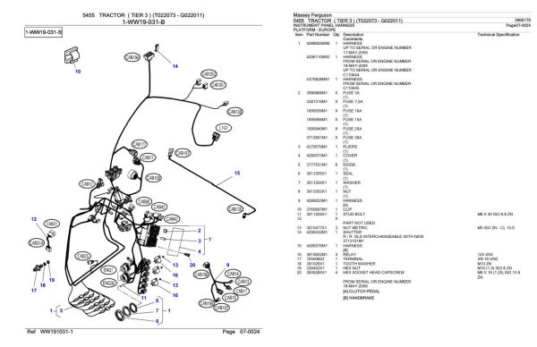 Massey Ferguson 5455 Tractor Parts Catalog 3906179 1