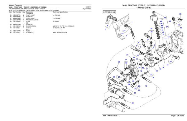 Massey Ferguson 5460 Tractor Parts Catalog 3906173 1