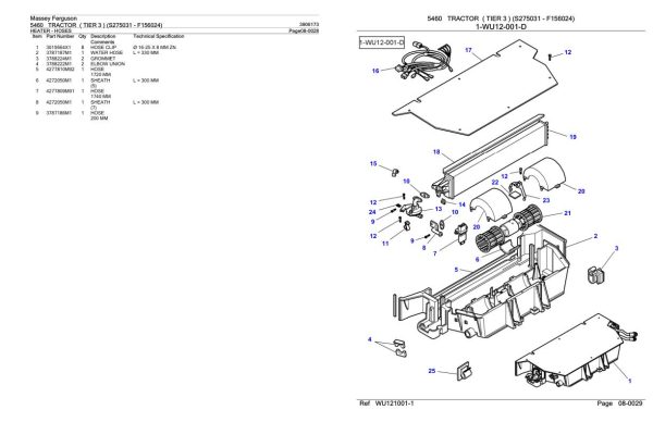 Massey Ferguson 5460 Tractor Parts Catalog 3906173 2