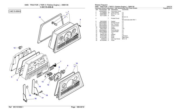 Massey Ferguson 5465 Tractor Parts Catalog 3906136 1
