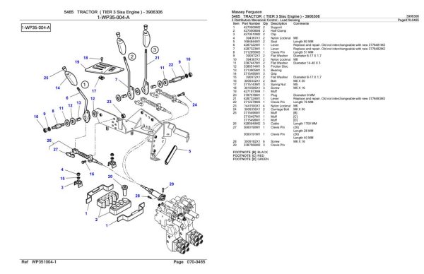 Massey Ferguson 5465 Tractor Parts Catalog 3906306 1