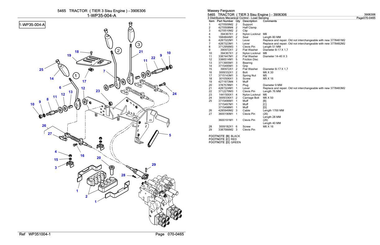 Massey Ferguson 5465 Tractor Parts Catalog 3906306 1