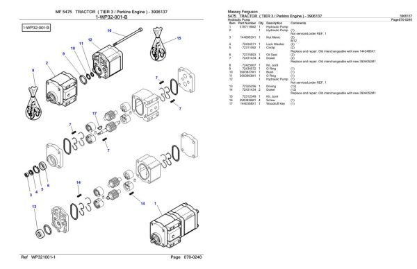 Massey Ferguson 5475 Tractor Parts Catalog 3906137 1