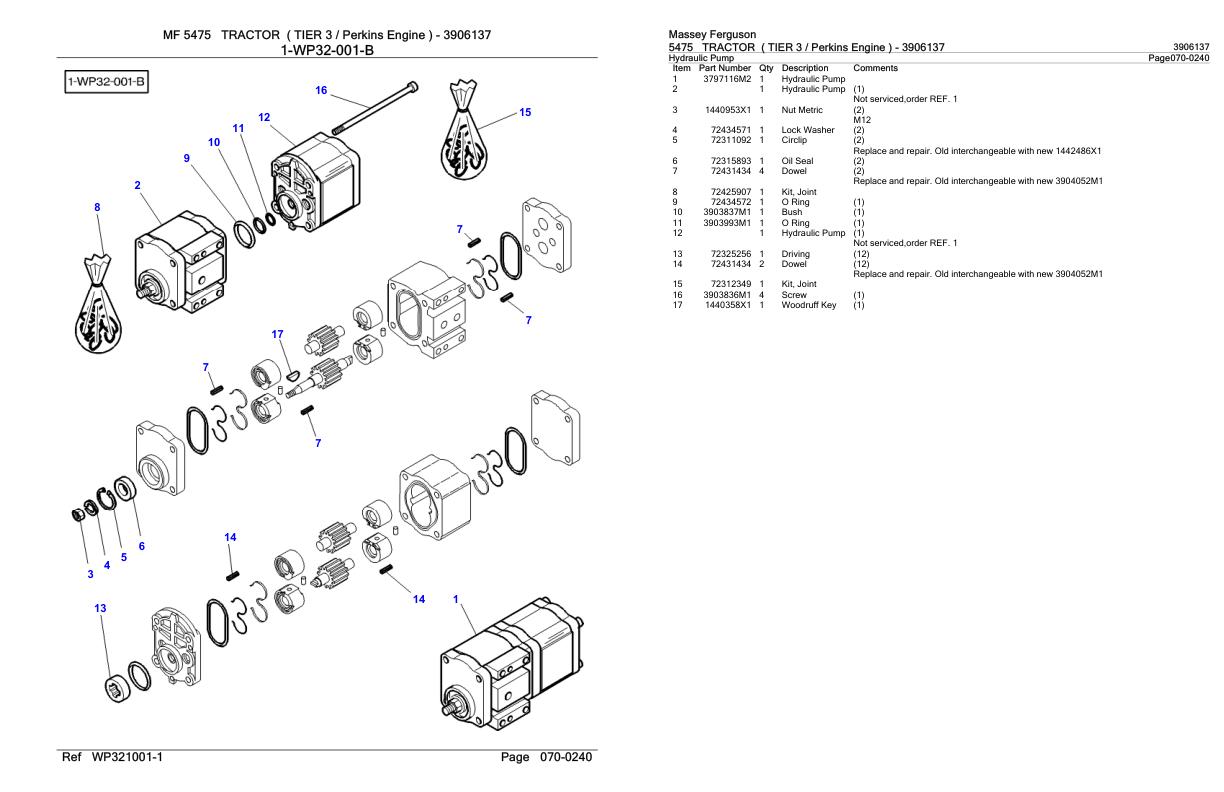 Massey Ferguson 5475 Tractor Parts Catalog 3906137 1